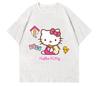 New Fashion RoundNeck ShortSleeve TShirt Spring Summer Hello Kitty Women TShirt Unisex Trendy Cute Top Clothing