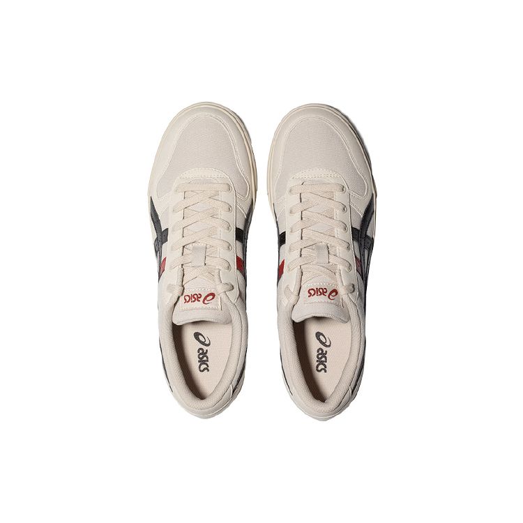 Asics Аарон Бежевый Мода Удобная Ткань Синтетическая Кожа Низкий Верх Повседневные Кроссовки для Бега Унисекс кроссовки Черный Белый 1203A036-100