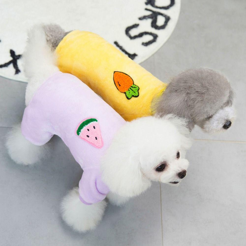 Теплые пижамы для собак Мягкая зимняя одежда для собак Аксессуары для питомцев Комбинезон на четырех лапах для собак Щенков