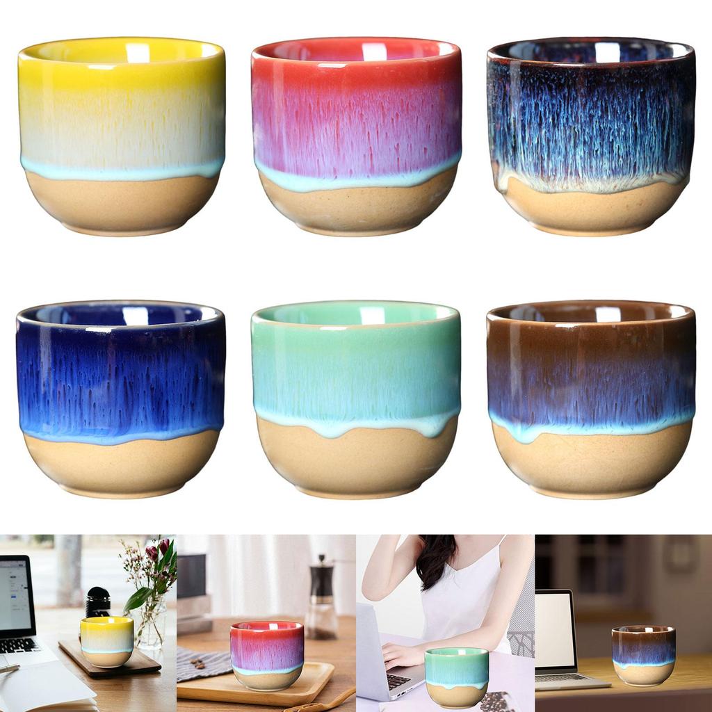 Ceramic Cups Porcelian Tea Set 150ml,Yerba Mate Teacup for Tea Water Cappuccino