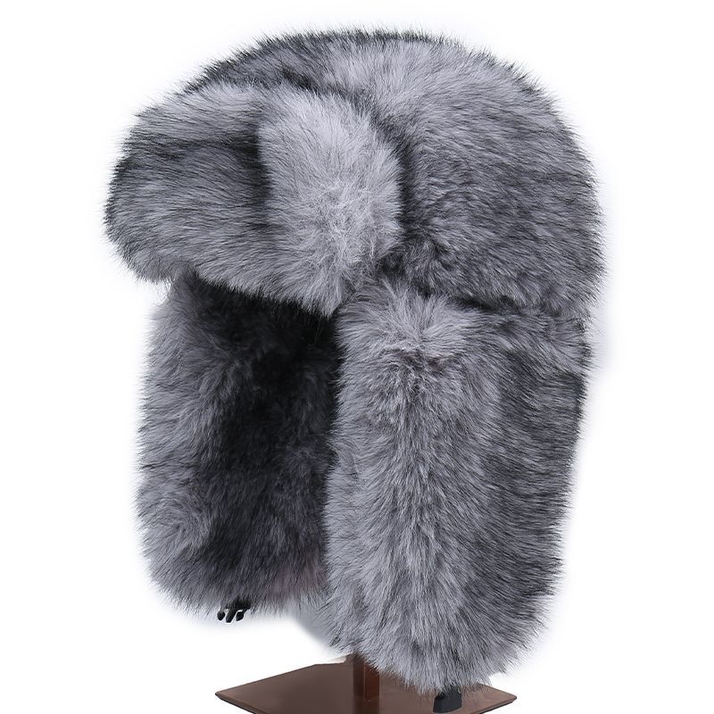 Зимняя улучшенная атмосфера, теплая лыжная шапка, плюшевая шапка Lei Feng, утолщенные наушники, защищающие от холода, маленькое лицо