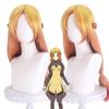 Аниме Isekai Ojisan Elf Косплей Парик Желтый Оранжевый Хвост Плетеные Вьющиеся Длинные Волосы Дядя Оджисан в Другой Мир Головные Уборы Для Девочек