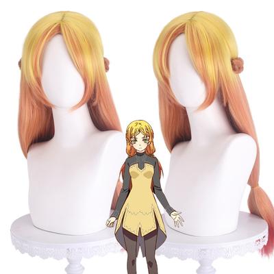 Аниме Isekai Ojisan Elf Косплей Парик Желтый Оранжевый Хвост Плетеные Вьющиеся Длинные Волосы Дядя Оджисан в Другой Мир Головные Уборы Для Девочек