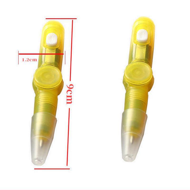 2в1 Ручной Спиннер Светодиодная Ручка Светильник Fidget Spin Edc Autism Гироскоп Светится Темный