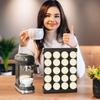 20-Slot Coffee Pods Holder Large Capacity Storage Rack for K Type Cups BPA-Free Coffee Capsule Display Cabinet for Countertop Drawer