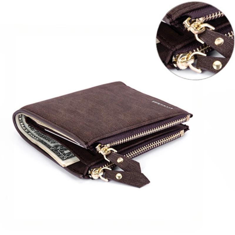 Theft Protec Coin Bag Zipper Men Wallets Famous Brand Mens Wallet Male Money Purses Wallets  Design Top Men Wallet
