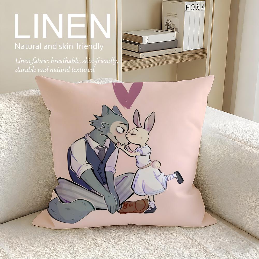 Anime BEASTARS Cushion Cover Pillowcase Set Pcs x x Breathable Washable Sofa Cushion Cover