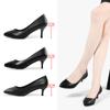Elegant Womens High Heels Fashion Pointed Stiletto Womens Shoes Genuine Leather Stewardess Hotel Professional Black Work Shoes