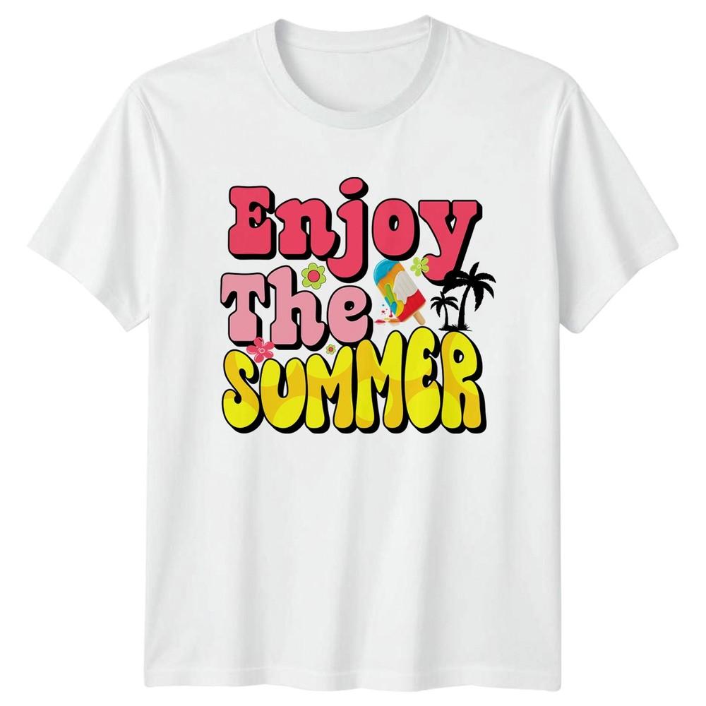 Enjoy The Summer TShirt Retro Groovy Beach Birthday Gift For Him And Her