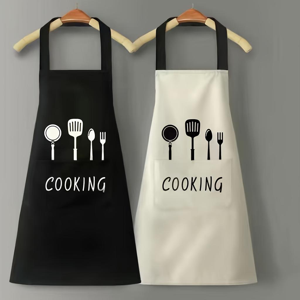 1 Waterproof and Oil Resistant Apron with Pockets for Kitchen Cooking. Keep The Apron Clean and Protected While Cooking