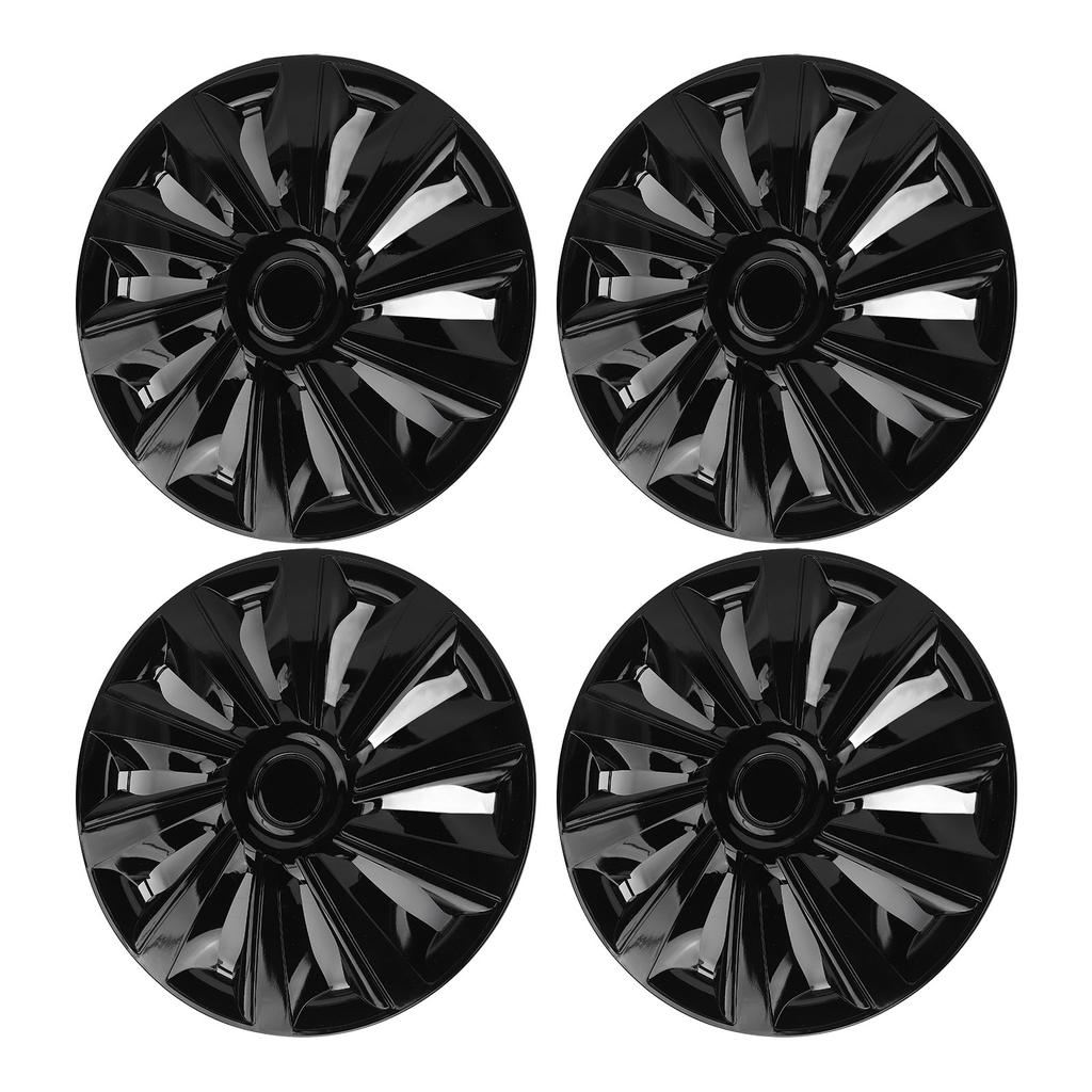 4 Pcs Wheel Hub Cap Full Protection Snap On Scratch Resistant Universal Fit for Any 15 Inches Steel 