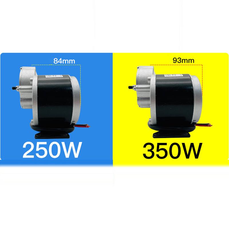 24V/36V 350W Gear Motor DC Motor Gear Brushed Motor My1016Z3 Gear Reduction Electric Motor with 9 Tooth Sprocket