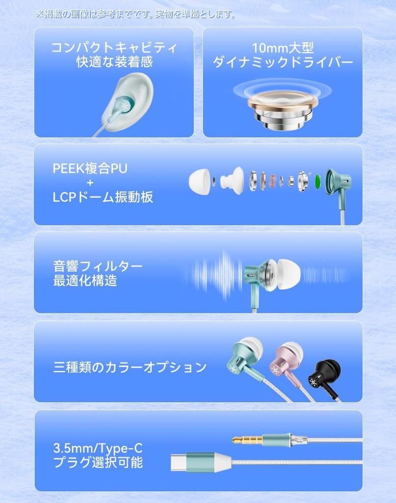 NICEHCK StringSnow 10mm Dynamic PEEK Composite PU LCP Dome Optimized Resonance Structure with Silver Foil Copper Three Color Sampling Sound Made in