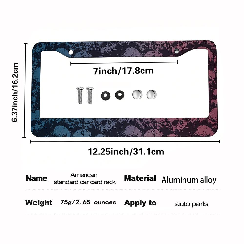 Best-selling pattern American Car 12" x 6" Laser Cut Chrome FLicense Plate Frames- Car/Truck/SUV Automobile Decoration Accessory License Plate Covers