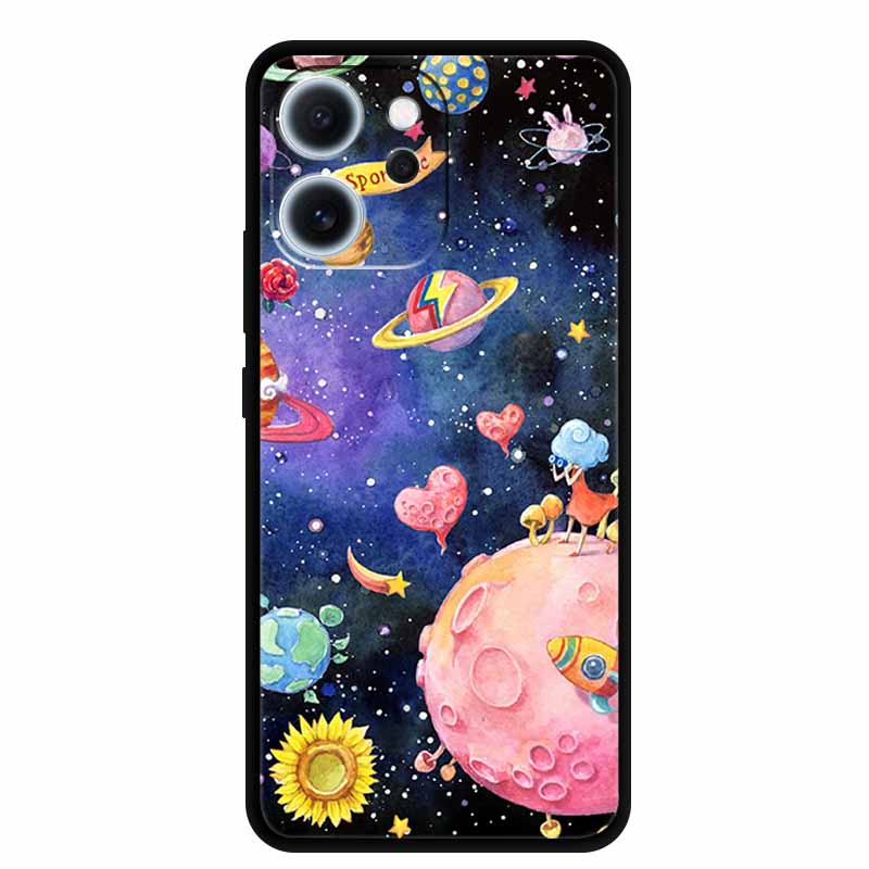 Cartoon Phone Case For Oppo Reno15 F Soft TPU Silicone Protector Relief Flower Emboss 3D Cover Funda Reno15F 15F Bumper Shield