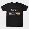 Азиатский размер Мужская футболка с принтом Sr-71 Blackbird Ретро Винтажный Реактивный самолет Без выреза Термотрансферная печать Хлопковая футболка