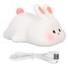 Ночник Kawaii Bunny, мягкий силиконовый ночник, портативный USB перезаряжаемый прикроватный светильник для маленьких детей