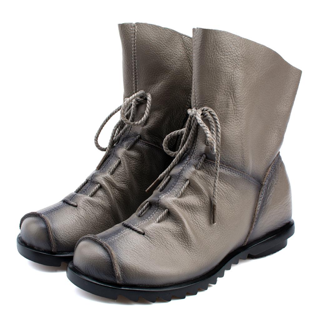 Женские демисезонные сапоги из натуральной кожи