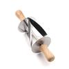 Stainless Steel Bread Rolling Cutter Croissant Hob Wooden Handle Pastry Cutting Slicer Baking Tool Triangular Dough Roller Knife
