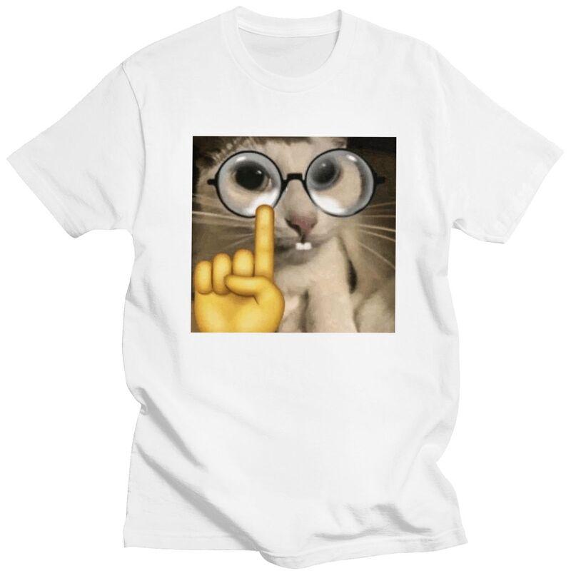 Мужские футболки с мемом "What The Sigma Cat" на заказ, с коротким рукавом, хлопковые, для отдыха, с юмором, саркастической цитатой, одежда