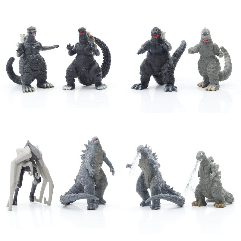 Eight Piece Godzilla Kong Kim Battle Dinosaur Pvc Action Figure Collection For Kids And Decor