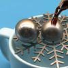 Espresso Freezing Ball Stainless Steel Drink Chiller Ice Coffee Balls with Stand Reusable Extract Chilling Tool for Coffee Lovers