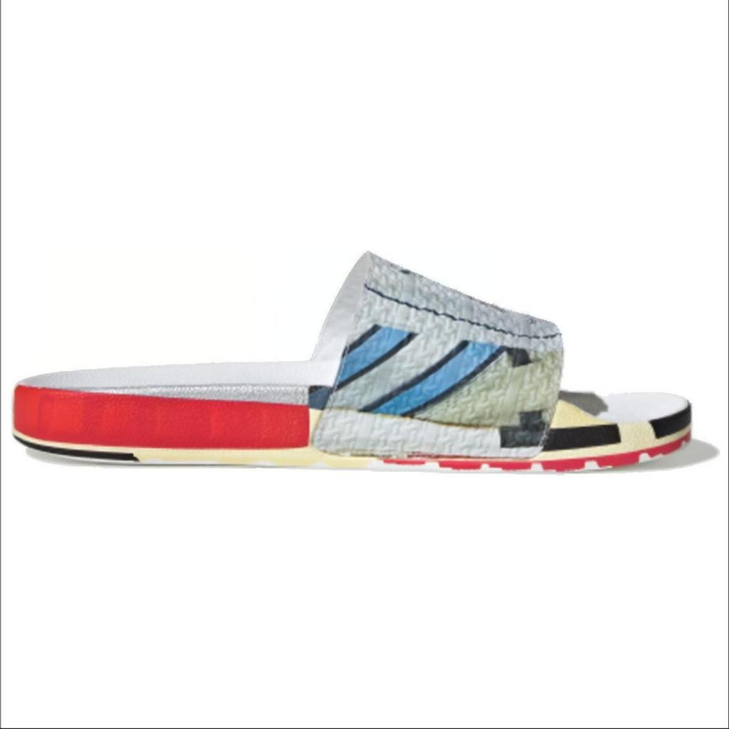 Шлепанцы Adilette Raf Simons x Adilette Micro Adidas Originals 'Trompe L'oeil' EE7955