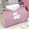 LIEI Pink Little White Dog Tissue Box