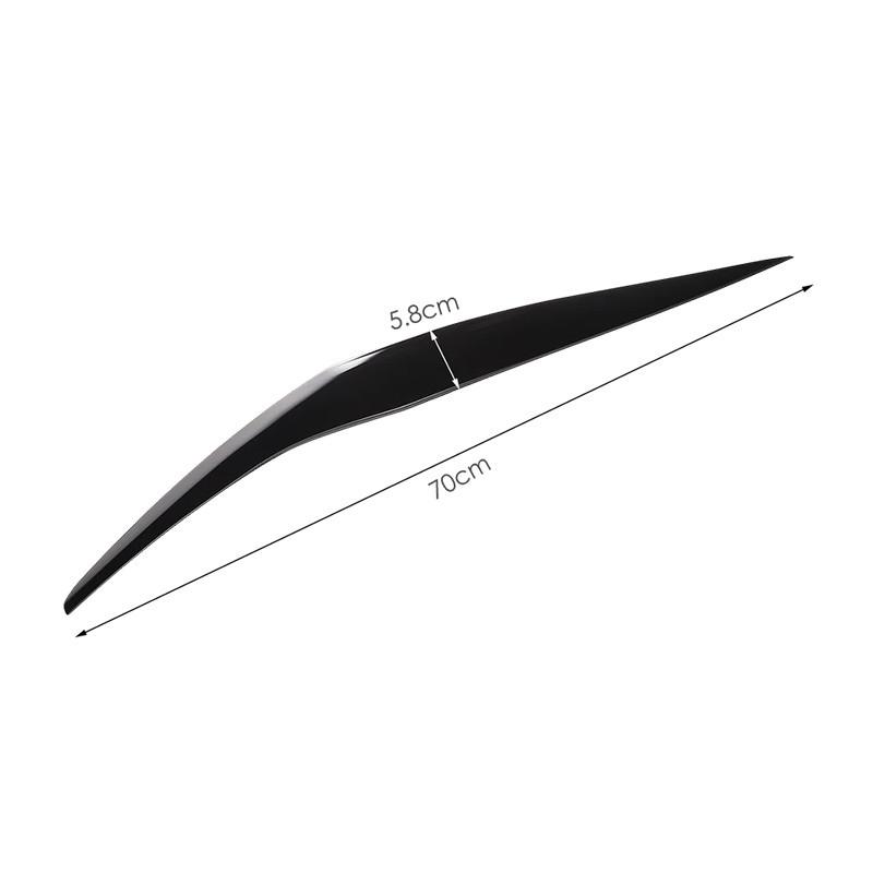 1 Pair Car Front Headlight Lamp Eyebrow Head Light Cover Eyelid Trim for Ford Fiesta MK7 MK7.5 2013-2017