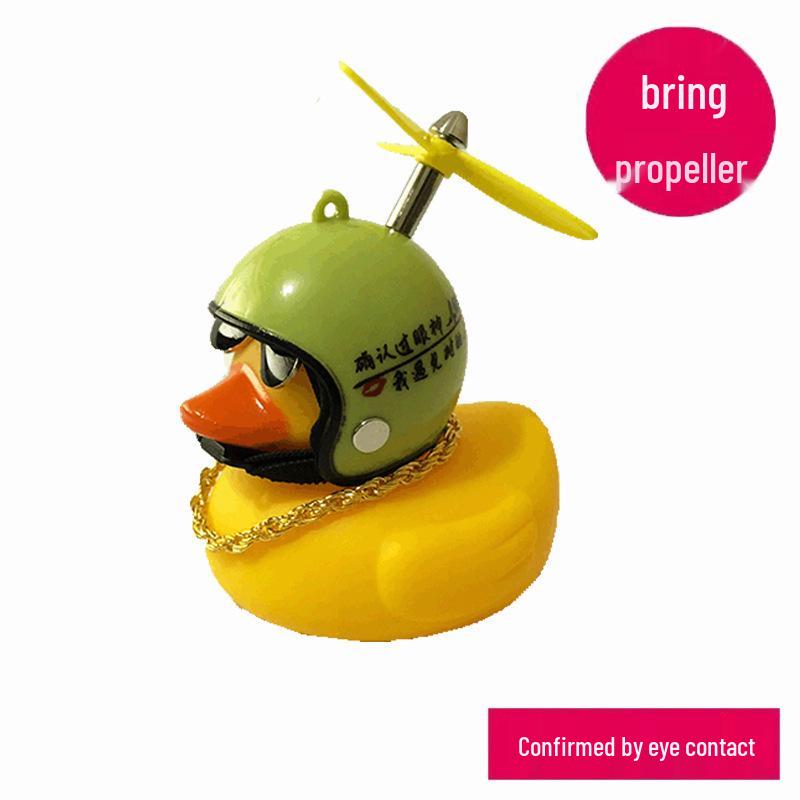 Car Windbreaker Duck: Creative Electric Vehicle Ornament, Little Yellow Duck Bicycle Decoration, Silicone Social Duck Doll