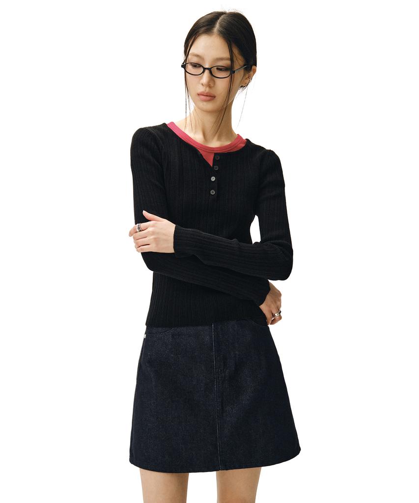 Мини-юбка Deketeuumeon Signature Dcsk001Cpindigo
