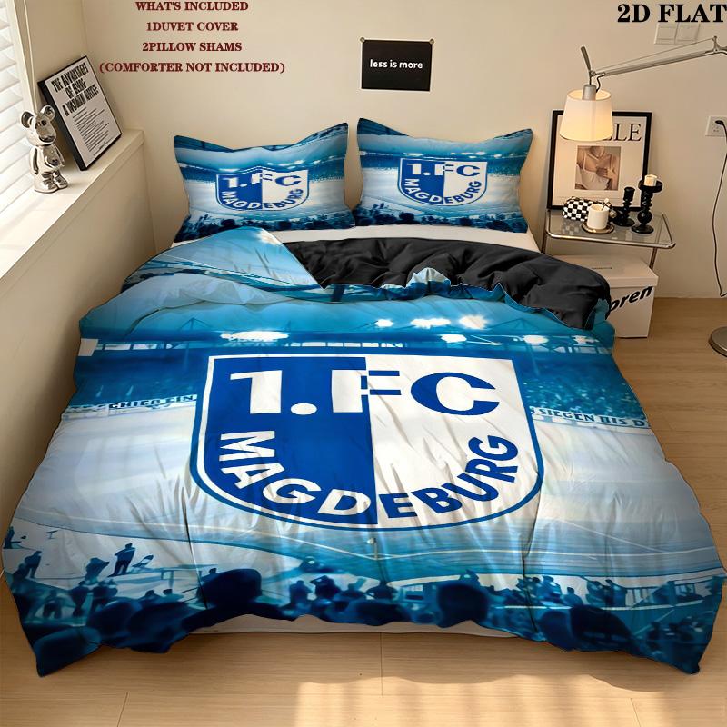 1 Fc Magdeburg Pattern Bedding Quilt Set Quilt Cover Pillowcase Home Birthday Gift(1 * duvet cover + 2 * pillowcase, without core)