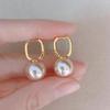 Light Luxury Earrings with High-end Feel, Pearl Earrings with Elegant Buckle Style