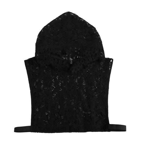 Женский фальшивый воротник с капюшоном, без рукавов, прозрачный, вышивка, кружево, цветок, фальшивая толстовка с капюшоном, аксессуар для толстовки