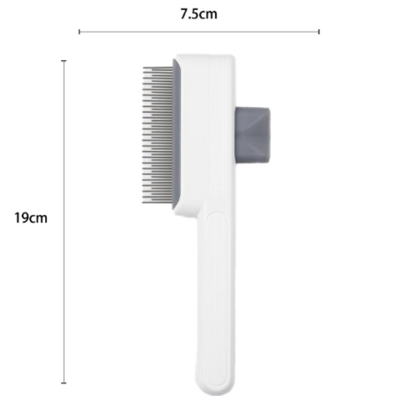 Pet Hair Removal Comb Flea Comb,New One-Click Self-Cleaning Pet Removal Combs for Short&Long Hair Cat Dog Comb for Grooming Mass