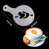 16PCS/1 set Coffee Stencils Fancy Coffee Printing Model Milk Cake Stencils Cappuccino Mold Cake Drawing Mould Home Kitchen Supplies