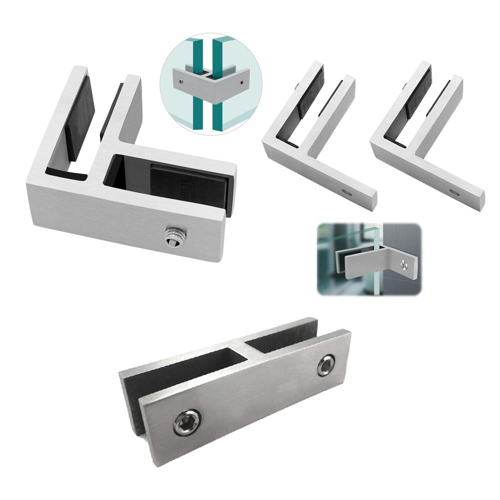 Satin Finish Glass Clamp Clip Stainless Steel Stainless Steel Glass Clamp For Swimming Pool Fence