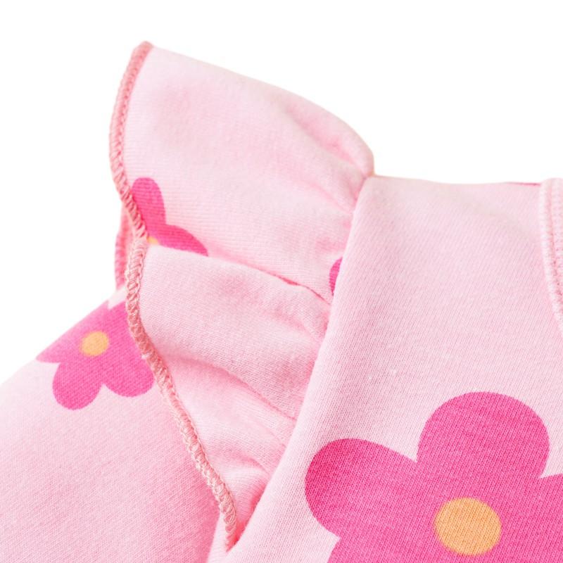 Комплект одежды для маленьких девочек, толстовка с принтом лепестков, топ и штаны, комплект из 2 предметов