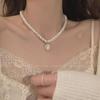 Sophisticated Cat's Eye Pearl Clavicle Necklace - Luxurious & Versatile Women's Sweater Accessory