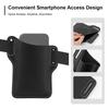 Men's Leather Phone Holster for Belt Outdoor Casual Running Sports Vertical Cell Phone Holder Pouch