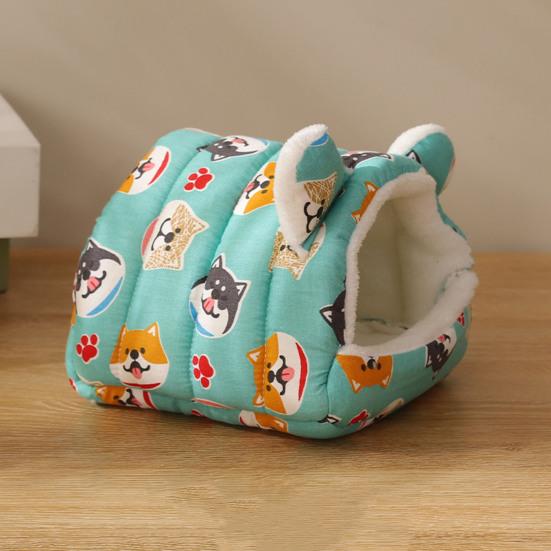 Уютный домик для хомяка, маленькое животное, домашнее животное, спящая кровать, мультяшный кролик, морковный принт