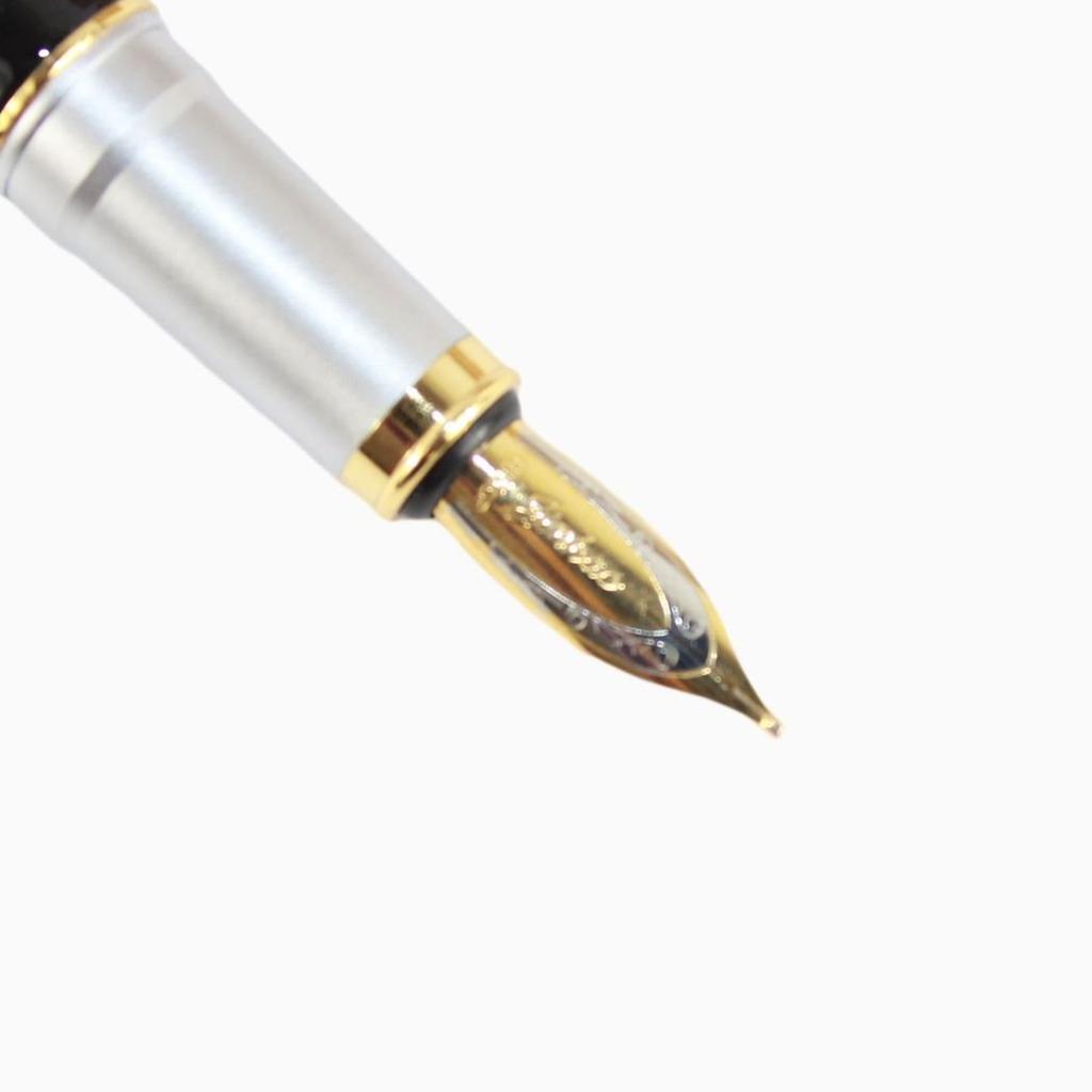 Перьевая ручка Gullor Advanced Jinhao 9009, среднее перо, черное и золотистое