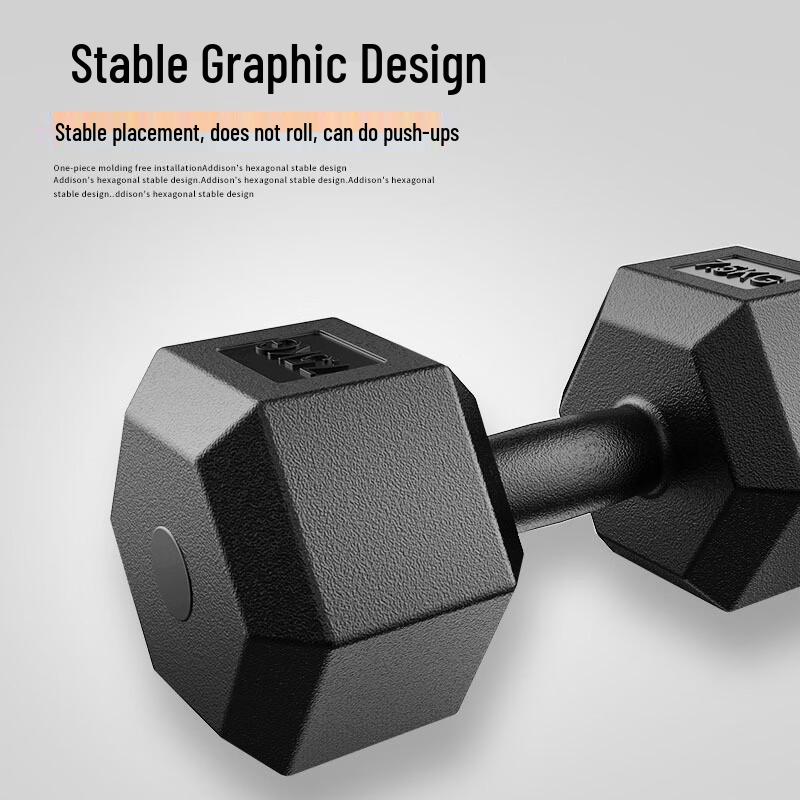 TLXT Hexagonal Rubber-Coated Dumbbell