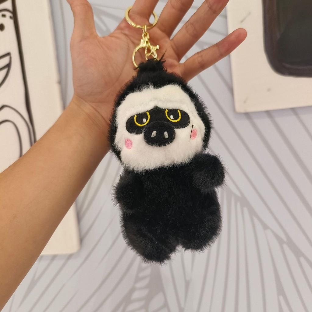 Adorable Plush Gorilla Keychain Cute Cartoon Animal Doll With Soft Pp Cotton Filling