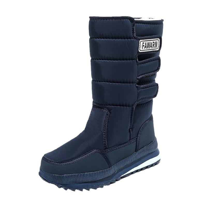 Мужские зимние водонепроницаемые нескользящие высокие снегоступы с толстой бархатной подкладкой