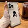 Cute Classic Halloween Bone Skull Phone Case Clear For iPhone 17 16 14 15 11 12 13 Pro Max 16E 15 16 Plus 17Air Shockproof Cover