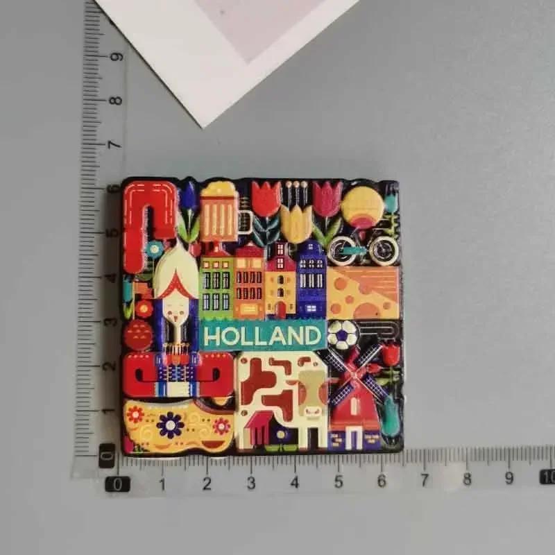 Амстердам Нидерланды Магниты на холодильник Туристический сувенир Голландская мельница Магнитные наклейки на холодильник Коллекция Домашний декор Подарок