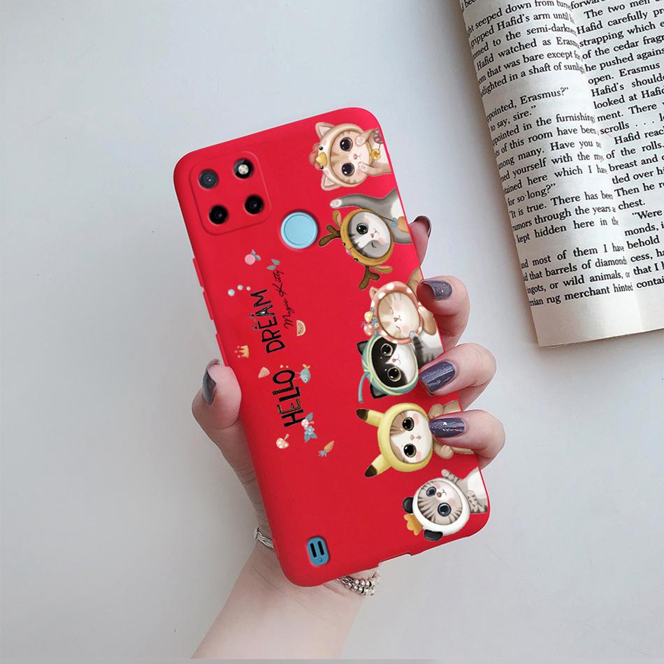 Чехол Для Realme C25Y C21Y Задняя Крышка Милый Цветок Защитный Мягкий Чехол Для Телефона Силиконовый Мультяшный Funda Для Oppo Realme C25Y C 21Y Capa