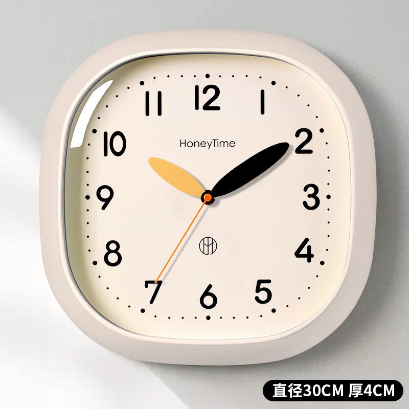 Wall clock living room 1011 new clock wall hanging home silent bedroom advanced sense no punching clock creative wall watch