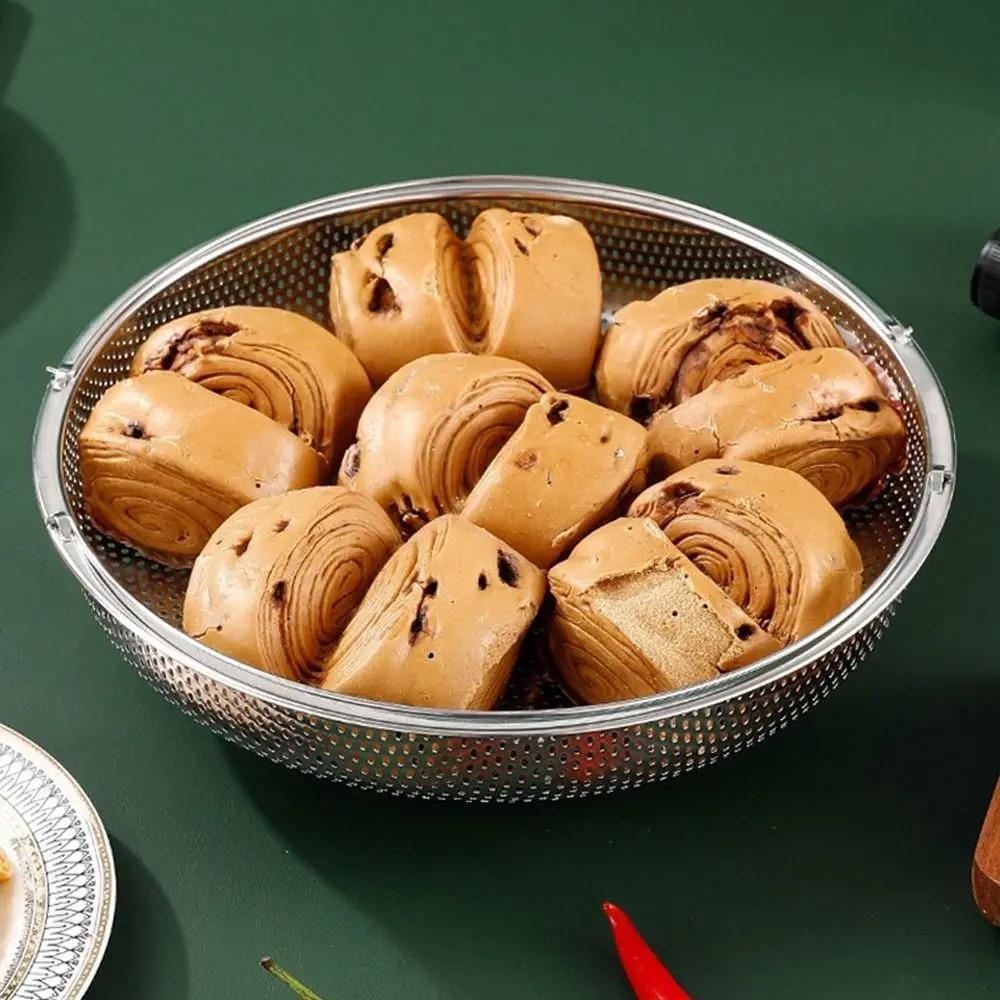 С кронштейном-треножником Корзина для варки на пару Съемная ручка Сливная корзина Скороварка